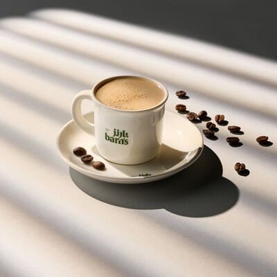 Café Noisette Crémeux Chaud Moyen